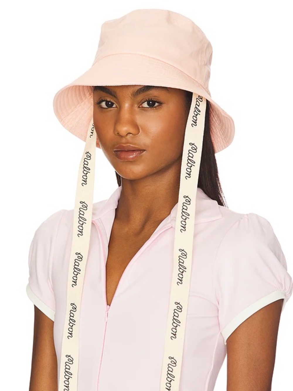 NEW Malbon Dena Gold Women’s Bucket Hat Pink S/M
